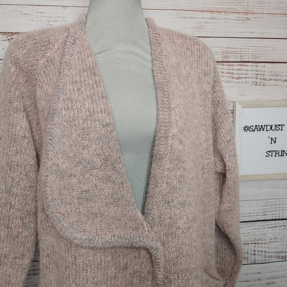 VINTAGE 80's Wool Mohair Blend Cardigan Size M - Picture 2 of 13